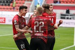 3. Liga - FC Ingolstadt 04 - SC Verl - Tor Jubel Siegtreffer Björn Paulsen (4, FCI), Jubel, Ilmari Niskanen (22, FCI) Filip Bilbija (35, FCI) Thomas Keller (27, FCI)