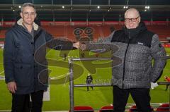 3. Liga - FC Ingolstadt 04 - F.C. Hansa Rostock - Handshake Faust Aufsichtsratsvorsitzender Karl Meier (FCI) und Vorsitzender des Vorstandes Peter Jackwerth (FCI)