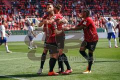 3. Liga - FC Ingolstadt 04 - KFC Uerdingen 05 - Maximilian Beister (11, FCI) überwindet Königshofer Lukas (1 KFC) und erzielt das 1:0 Tor Jubel Filip Bilbija (35, FCI) Caniggia Ginola Elva (14, FCI) Stefan Kutschke (30, FCI)