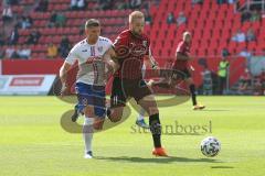 3. Fußball-Liga - Saison 2020/2021 - FC Ingolstadt 04 -  KFC Uerdingen - Beister Maximilian (#10,FCI) - Christian Dorda (#7 Uerdingen) - Foto: Meyer Jürgen