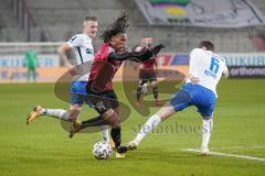 3. Liga - FC Ingolstadt 04 - F.C. Hansa Rostock - Caniggia Ginola Elva (14, FCI) Björn Rother (6 Rostock) Nico Neidhart (7 Rostock)