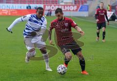 3. Liga - FC Ingolstadt 04 - MSV Duisburg - Robin Krauße (23, FCI) Leroy-Jacques Mickels (20 MSV)