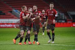 3. Liga - FC Ingolstadt 04 - SV Wiesbaden - Tor 3:1 Marc Stendera (10, FCI) Jubel, erstes Tor für FCI, mit Fatih Kaya (9, FCI) Ilmari Niskanen (22, FCI) Stefan Kutschke (30, FCI)