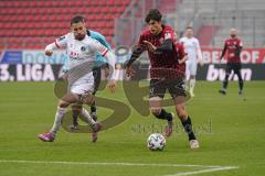 3. Liga - FC Ingolstadt 04 - VfB Lübeck - Merlin Röhl (34, FCI) Zehir Ersin (15 Lübeck)