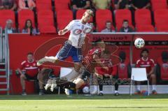 3. Fußball-Liga - Saison 2020/2021 - FC Ingolstadt 04 -  KFC Uerdingen - Dominik Franke (#3,FCI) wird gefoult Heinz Mörschel (#21 Uerdingen) - Foto: Meyer Jürgen