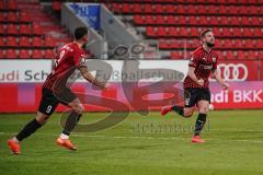 3. Liga - FC Ingolstadt 04 - SV Wiesbaden - Tor 3:1 Marc Stendera (10, FCI) Jubel, erstes Tor für FCI, mit Fatih Kaya (9, FCI)