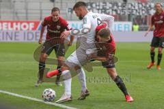 3. Fußball-Liga - Saison 2020/2021 - FC Ingolstadt 04 - SC Verl - Marc Stendera (#10,FCI) - Kasim Rabihic (#9 Verl) - Foto: Meyer Jürgen