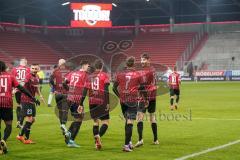 3. Liga - FC Ingolstadt 04 - F.C. Hansa Rostock - Tor Jubel 1:0 Merlin Röhl (34, FCI) mit Stefan Kutschke (30, FCI) Michael Heinloth (17, FCI) Marcel Gaus (19, FCI) Nico Antonitsch (5, FCI) Robin Krauße (23, FCI) Marc Stendera (10, FCI) Dennis Eckert Ayen