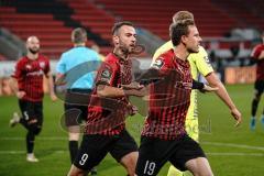 3. Liga - FC Ingolstadt 04 - SV Wiesbaden - Tor JUbel Marcel Gaus (19, FCI) Fatih Kaya (9, FCI)