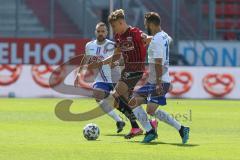 3. Fußball-Liga - Saison 2020/2021 - FC Ingolstadt 04 -  KFC Uerdingen - Filip Bilbija (#35,FCI)  - Jan Kirchhoff (#4 Uerdingen) - Foto: Meyer Jürgen