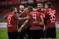 3. Liga - FC Ingolstadt 04 - SV Wiesbaden - Tor Jubel 4:1 durch Björn Paulsen (4, FCI) Flanke von Stefan Kutschke (30, FCI), Ilmari Niskanen (22, FCI) Filip Bilbija (35, FCI) Michael Heinloth (17, FCI) Nico Antonitsch (5, FCI)