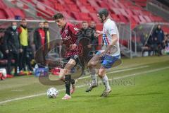 3. Liga - FC Ingolstadt 04 - F.C. Hansa Rostock - Merlin Röhl (34, FCI) Damian Roßbach (4 Rostock)