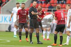 3. Fußball-Liga - Saison 2020/2021 - FC Ingolstadt 04 - SpVgg Unterhaching - Gelbe Karte für Beister Maximilian (#11,FCI) - Foto: Meyer Jürgen