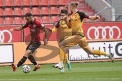 3. Liga - FC Ingolstadt 04 - Dynamo Dresden - Fatih Kaya (9, FCI) Sebastian Mai (26 Dresden) Jonathan Meier (19 Dresden)