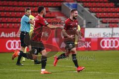 3. Liga - FC Ingolstadt 04 - SV Wiesbaden - Tor 3:1 Marc Stendera (10, FCI) Jubel, erstes Tor für FCI, mit Fatih Kaya (9, FCI)