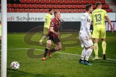 3. Liga - FC Ingolstadt 04 - SV Wiesbaden - Tor Ilmari Niskanen (22, FCI) jubelt zu Marcel Gaus (19, FCI) 2:0, Torwart Boss Tim (1 SVW) keine Chance