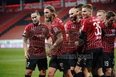 3. Liga - FC Ingolstadt 04 - SV Wiesbaden - Tor Jubel 4:1 durch Björn Paulsen (4, FCI) Flanke von Stefan Kutschke (30, FCI), Ilmari Niskanen (22, FCI) Filip Bilbija (35, FCI) Michael Heinloth (17, FCI) Nico Antonitsch (5, FCI)