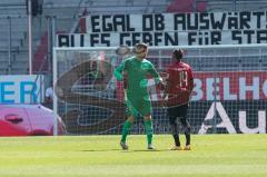 3. Liga - FC Ingolstadt 04 - KFC Uerdingen 05 - Torwart Fabijan Buntic (24, FCI) Caniggia Ginola Elva (14, FCI)