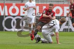 3. Fußball-Liga - Saison 2020/2021 - FC Ingolstadt 04 - SC Verl - Marc Stendera (#10,FCI) - Lars Ritzka (#21 Verl) - Foto: Meyer Jürgen