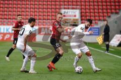 3. Liga - FC Ingolstadt 04 - SC Verl - Steffen Lang (20 Verl)  Ilmari Niskanen (22, FCI) Rabihic Kasim (9 Verl)