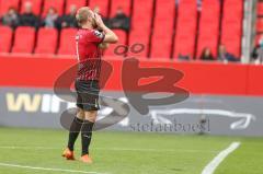 3. Fußball-Liga - Saison 2020/2021 - FC Ingolstadt 04 - SpVgg Unterhaching - Beister Maximilian (#11,FCI) enttäuscht nach einer vergebenen Chance -  Foto: Meyer Jürgen