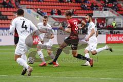 3. Liga - FC Ingolstadt 04 - SC Verl - Filip Bilbija (35, FCI) Mikic Daniel (4 Verl) Kurt Mehmet (7 Verl)