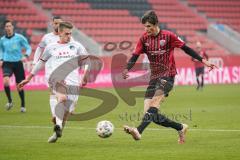 3. Liga - FC Ingolstadt 04 - VfB Lübeck - Merlin Röhl (34, FCI) Deters Thorben (18 Lübeck)