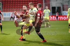 3. Liga - FC Ingolstadt 04 - SV Wiesbaden - Kampf um den Ball, Fatih Kaya (9, FCI) Marc Stendera (10, FCI)