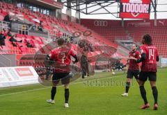 3. Liga - FC Ingolstadt 04 - MSV Duisburg - Tor Ausgleich 1:1 Jubel, Dennis Eckert Ayensa (7, FCI)