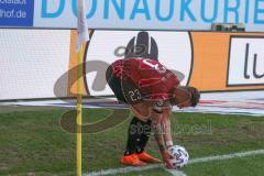 3. Fußball-Liga - Saison 2020/2021 - FC Ingolstadt 04 -  KFC Uerdingen - Robin Krausse (#23,FCI)  beim Eckball - Foto: Meyer Jürgen