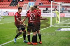 3. Liga - FC Ingolstadt 04 - SC Verl - Tor Jubel Siegtreffer Björn Paulsen (4, FCI), Jubel, Ilmari Niskanen (22, FCI) Filip Bilbija (35, FCI) Thomas Keller (27, FCI)