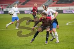 3. Liga - FC Ingolstadt 04 - F.C. Hansa Rostock - Dennis Eckert Ayensa (7, FCI) Damian Roßbach (4 Rostock)