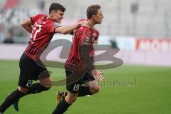 3. Liga - FC Ingolstadt 04 - SC Verl - Tor 1:0 Jubel Marcel Gaus (19, FCI) Thomas Keller (27, FCI)