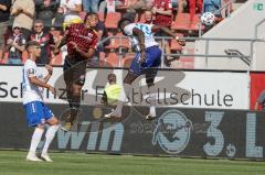 3. Liga - FC Ingolstadt 04 - KFC Uerdingen 05 - Caniggia Ginola Elva (14, FCI) Kopfball Traoré Haktab Omar (23 KFC)