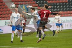 3. Liga - FC Ingolstadt 04 - F.C. Hansa Rostock - Dennis Eckert Ayensa (7, FCI) gegen Julian Riedel (3 Rostock)