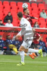 3. Fußball-Liga - Saison 2020/2021 - FC Ingolstadt 04 - SpVgg Unterhaching - Fatih Kaya (#9,FCI)  beim Kopfball - Foto: Meyer Jürgen