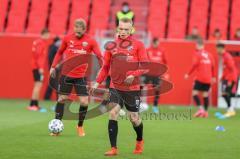 3. Fußball-Liga - Saison 2020/2021 - FC Ingolstadt 04 - SpVgg Unterhaching - IImari Niskanen (#22,FCI) beim warm machen - Foto: Meyer Jürgen