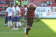 3. Fußball-Liga - Saison 2020/2021 - FC Ingolstadt 04 -  KFC Uerdingen - Björn Paulsen (#4,FCI)  beim Kopfball und vergebener Chance - enttäuscht - Foto: Meyer Jürgen