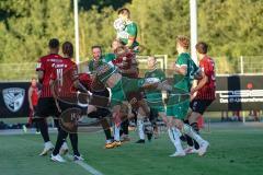 3. Liga - Testspiel - FC Ingolstadt 04 - VfB Eichstätt - Gerangel am Tor, Björn Paulsen (4, FCI) Caniggia Ginola Elva (14, FCI) Justin Butler (31, FCI) Merlin Röhl (34, FCI)