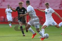 3. Fußball-Liga - Saison 2020/2021 - Testspiel -FC Ingolstadt 04 - 1. FC Heidenheim - Filip Bilbija (#35,FCI)  - Dzenis Burnic (#20 Heidenheim) - Foto: Meyer Jürgen