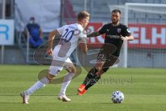 3. Fußball-Liga - Saison 2020/2021 - Testspiel -FC Ingolstadt 04 - 1. FC Heidenheim - Robin Krausse (#23,FCI)  - Dzenis Burnic (#20 Heidenheim) - Foto: Meyer Jürgen