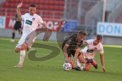 3. Fußball-Liga - Saison 2020/2021 - Testspiel -FC Ingolstadt 04 - 1. FC Heidenheim - Filip Bilbija (#35,FCI)  - Melvin Ramusovic (#28 Heidenheim) - Foto: Meyer Jürgen