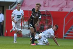 3. Fußball-Liga - Saison 2020/2021 - Testspiel -FC Ingolstadt 04 - 1. FC Heidenheim - Filip Bilbija (#35,FCI)  - Melvin Ramusovic (#28 Heidenheim) - Foto: Meyer Jürgen