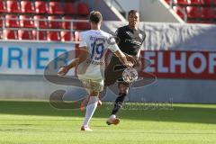 3. Fußball-Liga - Saison 2020/2021 - Testspiel -FC Ingolstadt 04 - 1. FC Heidenheim - Justin Butler (#31,FCI) - Jonas Föhrenbach (#19 Heidenheim) - Foto: Meyer Jürgen