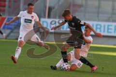 3. Fußball-Liga - Saison 2020/2021 - Testspiel -FC Ingolstadt 04 - 1. FC Heidenheim - Filip Bilbija (#35,FCI)  - Melvin Ramusovic (#28 Heidenheim) - Foto: Meyer Jürgen