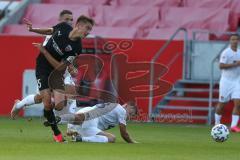 3. Fußball-Liga - Saison 2020/2021 - Testspiel -FC Ingolstadt 04 - 1. FC Heidenheim - Filip Bilbija (#35,FCI)  - Melvin Ramusovic (#28 Heidenheim) - Foto: Meyer Jürgen