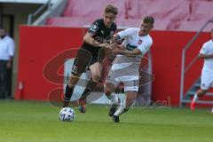 3. Fußball-Liga - Saison 2020/2021 - Testspiel -FC Ingolstadt 04 - 1. FC Heidenheim - Filip Bilbija (#35,FCI)  - Melvin Ramusovic (#28 Heidenheim) - Foto: Meyer Jürgen