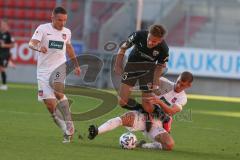 3. Fußball-Liga - Saison 2020/2021 - Testspiel -FC Ingolstadt 04 - 1. FC Heidenheim - Filip Bilbija (#35,FCI)  - Melvin Ramusovic (#28 Heidenheim) - Foto: Meyer Jürgen