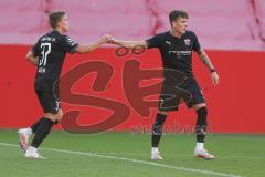 3. Fußball-Liga - Saison 2020/2021 - Testspiel -FC Ingolstadt 04 - 1. FC Heidenheim - Patrick Sussek (#37,FCI) - schiesst den 1:2 Anschlusstreffer - jubel - Foto: Meyer Jürgen