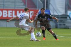 3. Fußball-Liga - Saison 2020/2021 - Testspiel -FC Ingolstadt 04 - 1. FC Heidenheim - Robin Krausse (#23,FCI)  - Dzenis Burnic (#20 Heidenheim) - Foto: Meyer Jürgen